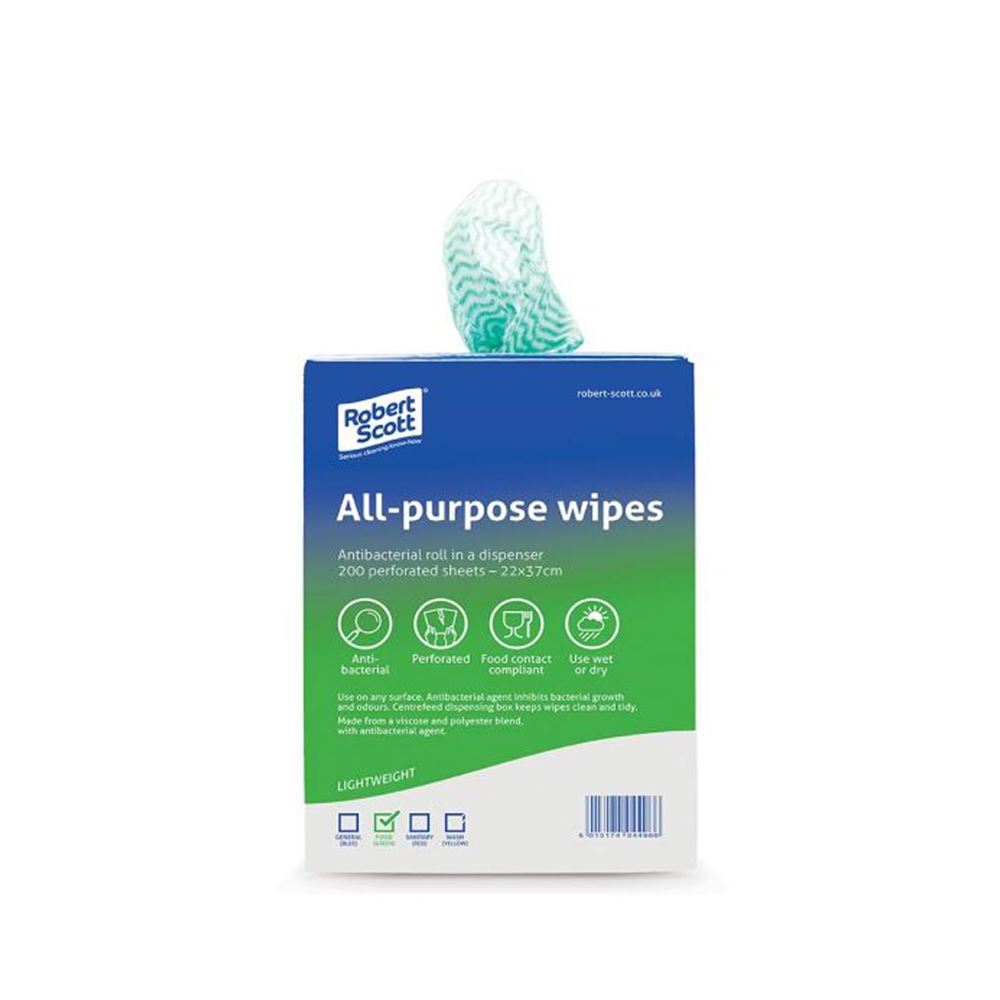 ABBEY ANTI BAC CLOTH ALL PURPOSE (ROLL 200) - GREEN